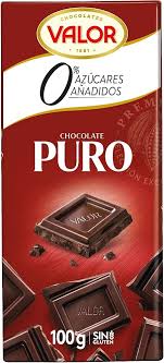 Chocolates Valor Puro Sin Azúcares Añadidos