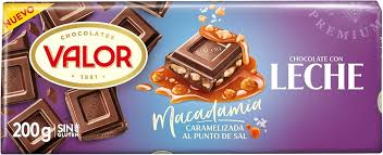 Delicioso Chocolate Valor con Macadamia Caramelizada - 200 gramos