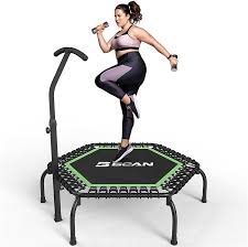 Trampolín Fitness Ajustable BCAN para Adultos - Entrenamiento Silencioso y Efectivo