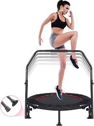 Trampolín Fitness Profesional para Adultos con Reposabrazos Ajustables