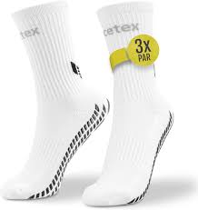Calcetines Antideslizantes Racetex para Fútbol - Paquete Blanco