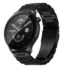 Pulsera Hiseus Elegante de Acero Inoxidable Compatible con Amazfit GTR 4