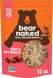 Granola Bear Naked Natural con Frutas: Energía Natural en Cada Bocado