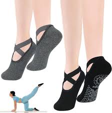 Calcetines Pilates Antideslizantes Flintronic para Mujer - Comodidad y Estilo en Cada Paso