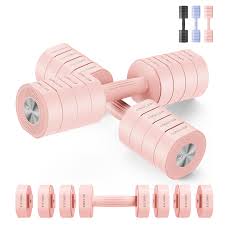 Mancuernas Ajustables Antideslizantes para Musculación - Regalo Rosa