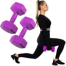 Mancuernas de 2kg SPRINGOS en Color Morado - Potencia tu Entrenamiento